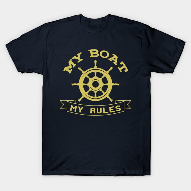My Boat, My Rules : captain of the boat : boat owner vintage T-Shirt by Mosklis